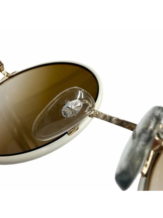 Chrome Hearts Ovaryeasy 925 Floral Temple Round Gradient Lens Sunglasses White main image 6